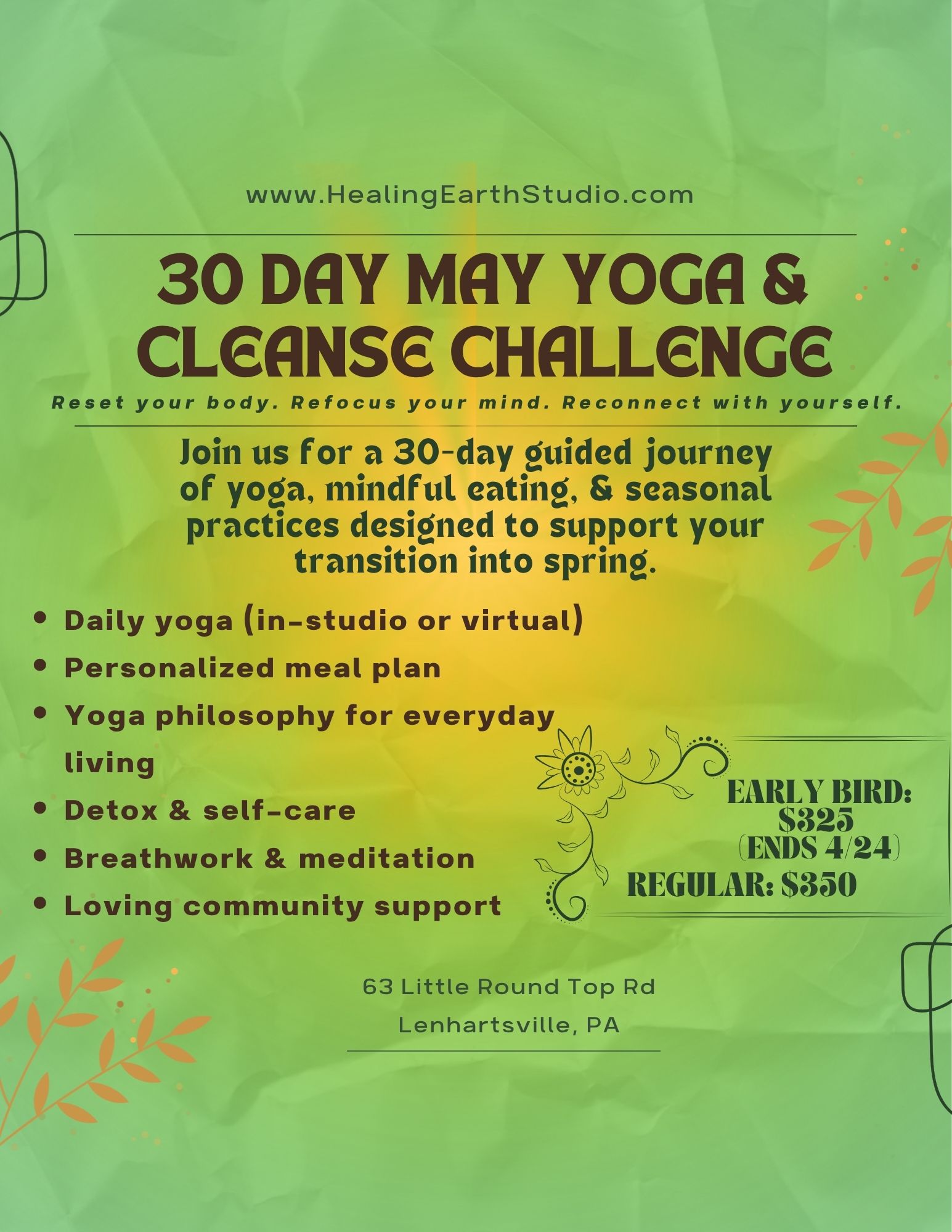 Green And Gold Minimalist Wellness Event Instagram Post (Real Estate Flyer)